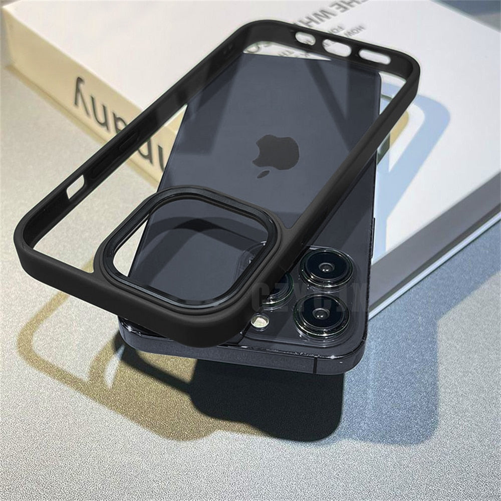 Camera Protection Transparent Armor Case for iPhone
