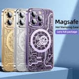Transparent Plating Mechanical Watch Case For iPhone