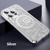 Transparent Plating Mechanical Watch Case For iPhone