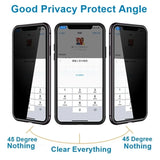 Anti-peeping 360° protection magnetic tempered glass case for Samsung