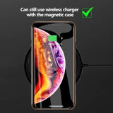 Anti-peeping 360° protection magnetic tempered glass case For iphone