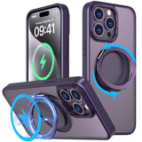 Magnetic Gear Decompression Rotating Matte Holder Case For iPhone