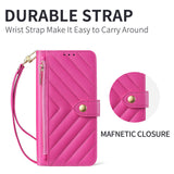 Zipper Card Slot Crossbody Wallet Case for Samsung