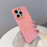 Heat dissipation Magsafe magnetic contrast color case for iPhone