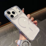 Magsafe magnetic non-slip edge transparent case For iPhone