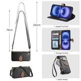 Wrist Strap Zipper Wallet Case for IPhone