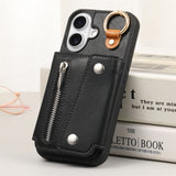 Lychee pattern faux leather wallet case for iPhone