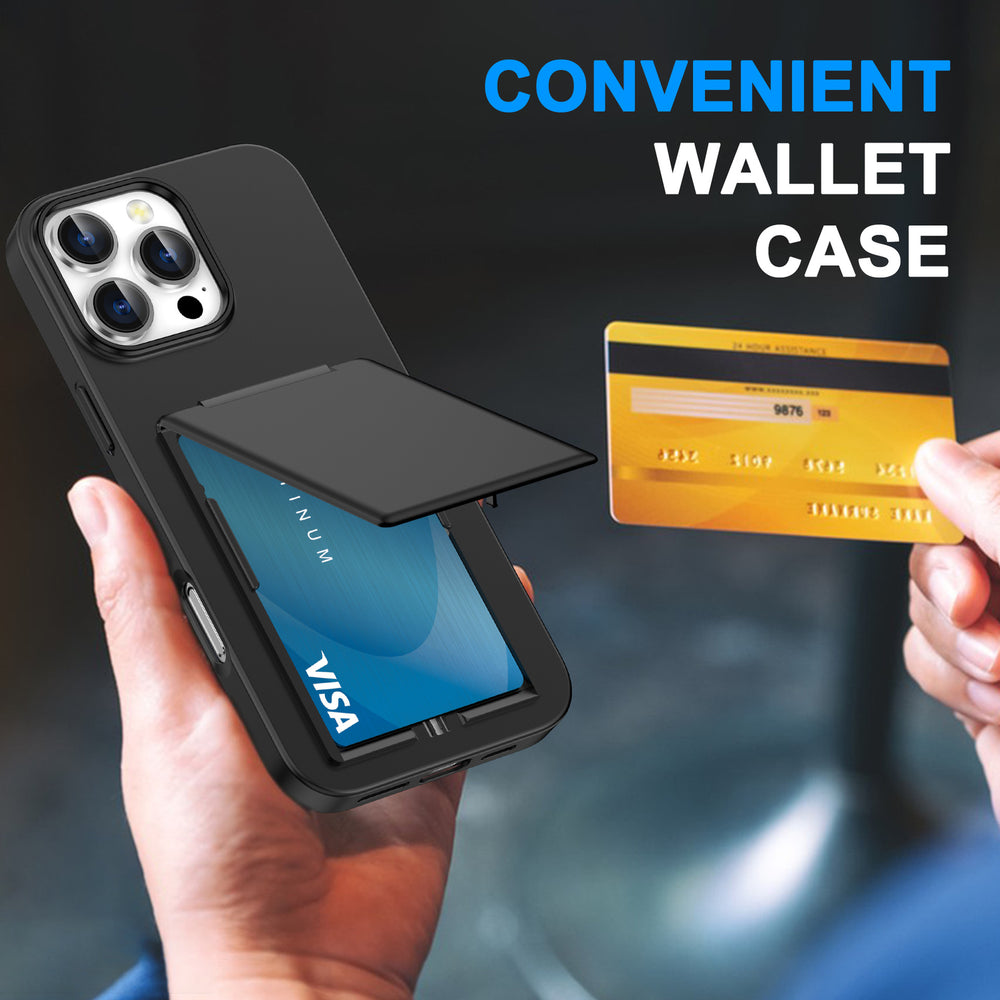 Card Holder Frosted Phone Case for iPhone
