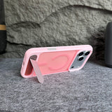 Magsafe magnetic skin-feel invisible stand hard case For iPhone