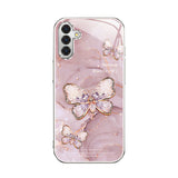 Electroplated silver butterfly case for Samsung