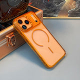 Magsafe magnetic non-slip edge transparent case For iPhone