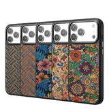 Embroidered style magnetic case for iPhone