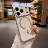 Denim-Textured Shockproof Magnetic Case for iPhone