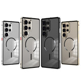 Metal frame frosted back panel magnetic case For sansumg