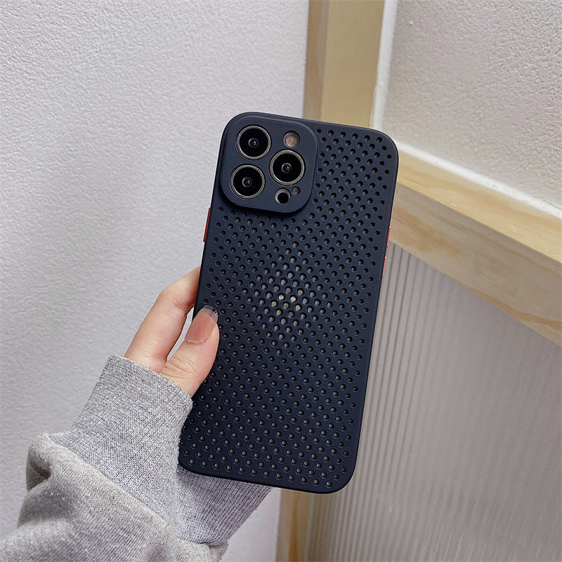 Mesh breathable heat dissipation case for iPhone