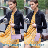 multi card zipper crossbody strap case for iPhone