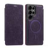 RFID Magsafe Magnetic Flip Wallet Case for Samsung
