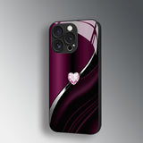 Heart-shaped tempered glass case for iPhone