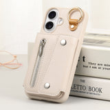 Lychee pattern faux leather wallet case for iPhone