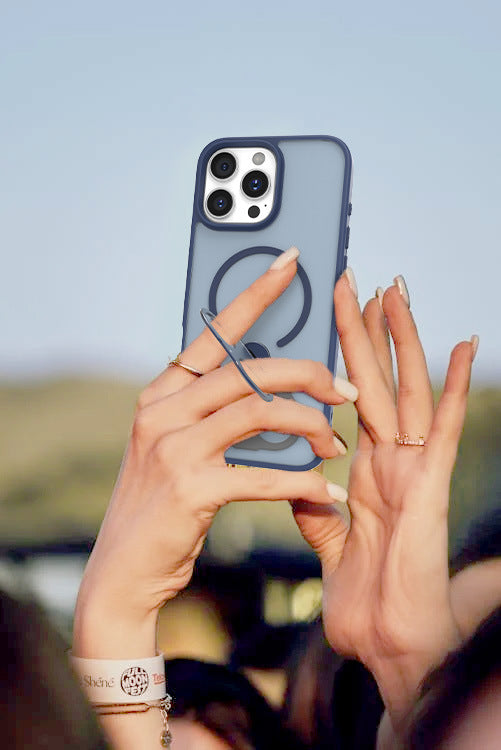 Rotating stand frosted case for iPhone