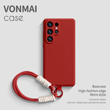 Lanyard liquid silicone case for Samsung