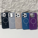 magnetic skin-friendly frosted lens holder case for iPhone