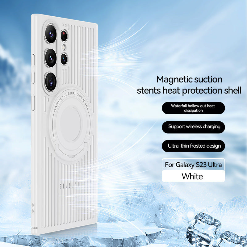 Magsafe magnetic heat dissipation invisible bracket case for Samsung