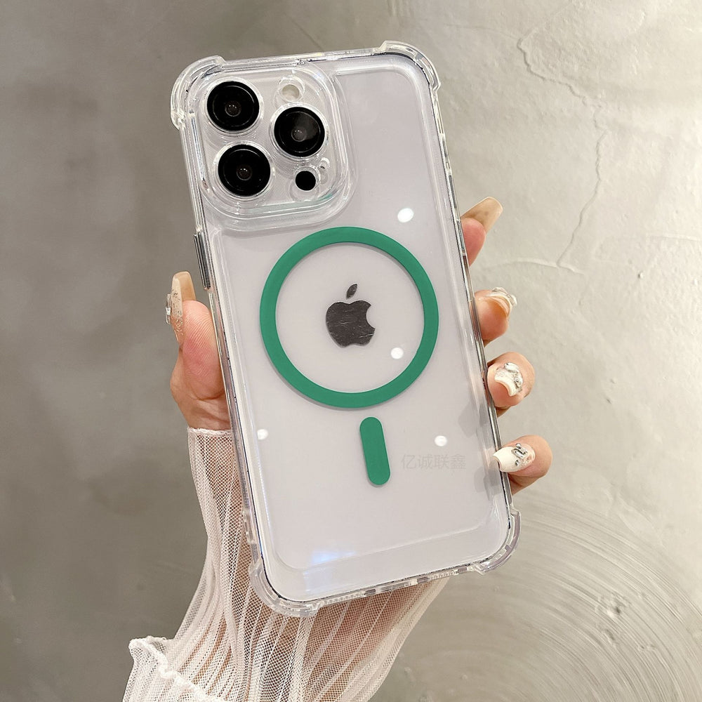 Anti-drop and high-transparency magnetic suction case for iPhone