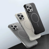 Ultra-thin magnetic borderless leather case for iPhone