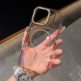 Magsafe magnetic non-slip edge transparent case For iPhone
