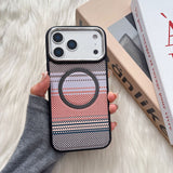 Contrast-Color Textured Magsafe Magnetic Case for iPhone