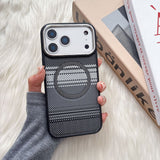 Contrast-Color Textured Magsafe Magnetic Case for iPhone