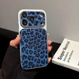 Large-Window Glitter Leopard Print Case for iPhone