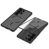 Metal frame frosted back panel magnetic case For sansumg