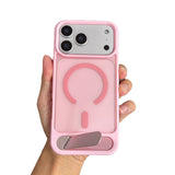 Magsafe magnetic skin-feel invisible stand hard case For iPhone