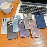 Ice-feel hollow heat dissipation frosted case For iPhone