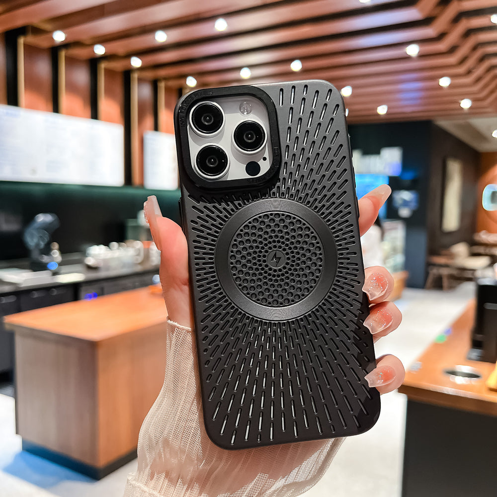 Ice-feel hollow heat dissipation frosted case For iPhone