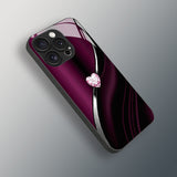 Heart-shaped tempered glass case for iPhone