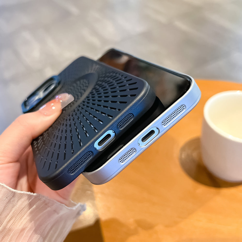 Ice-feel hollow heat dissipation frosted case For iPhone