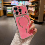 Denim-Textured Shockproof Magnetic Case for iPhone