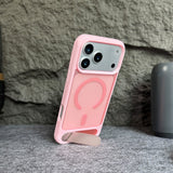 Magsafe magnetic skin-feel invisible stand hard case For iPhone