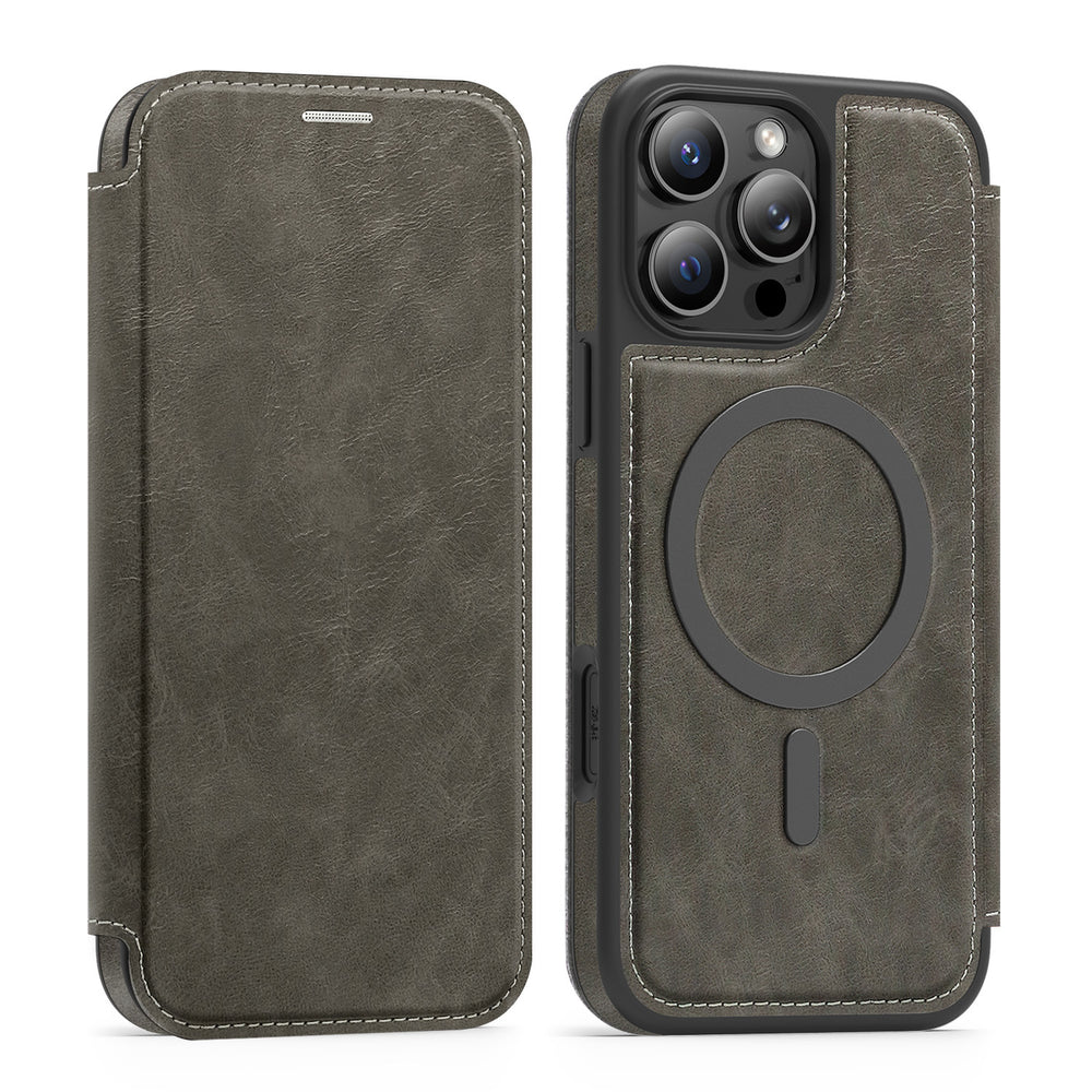 RFID Magsafe Magnetic Flip Wallet Case for iPhone