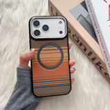Contrast-Color Textured Magsafe Magnetic Case for iPhone