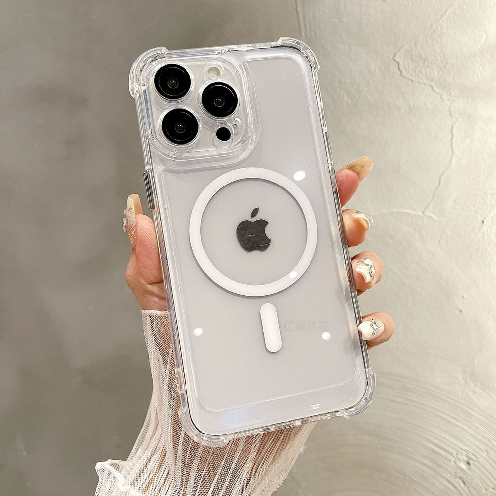 Anti-drop and high-transparency magnetic suction case for iPhone