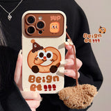 Cute little bear lanyard case for iPhone