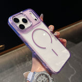 Magsafe magnetic non-slip edge transparent case For iPhone