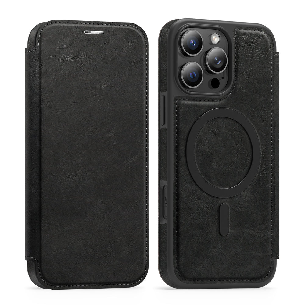 RFID Magsafe Magnetic Flip Wallet Case for iPhone