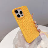 Heat dissipation Magsafe magnetic contrast color case for iPhone