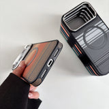 Contrast-Color Textured Magsafe Magnetic Case for iPhone