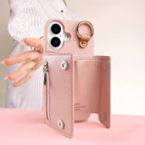Lychee pattern faux leather wallet case for iPhone
